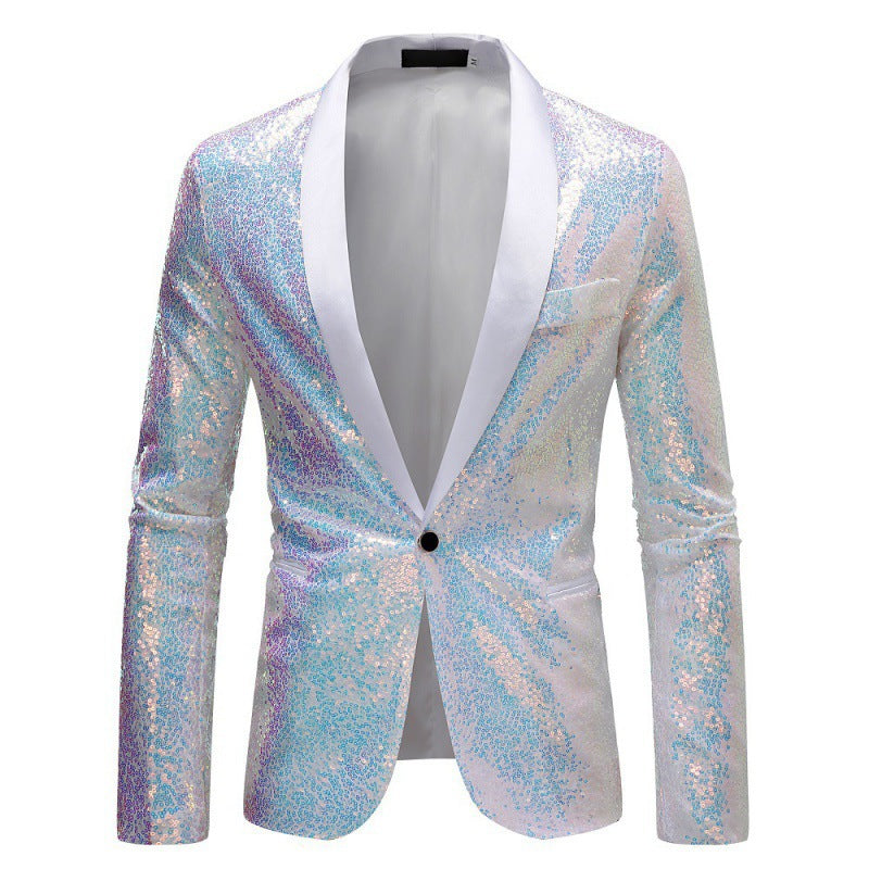 Men's Glamorous Sequin Blazer - Modern Cut for Events