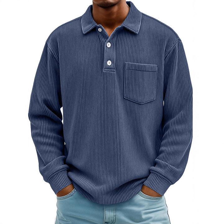 Men's Long Sleeve Casual Polo Shirt – Effortless Style & Comfort