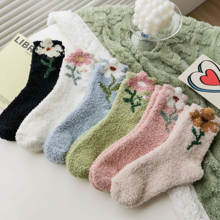 Warm Floral Socks