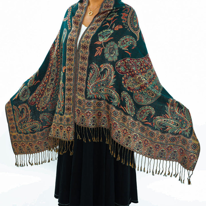 Vintage Ethnic Print Shawl