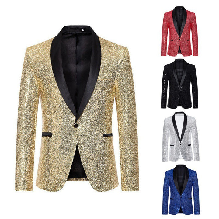 Men's Glamorous Sequin Blazer - Modern Cut for Events