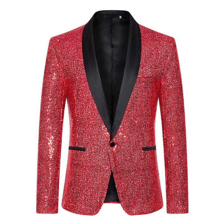 Men's Glamorous Sequin Blazer - Modern Cut for Events