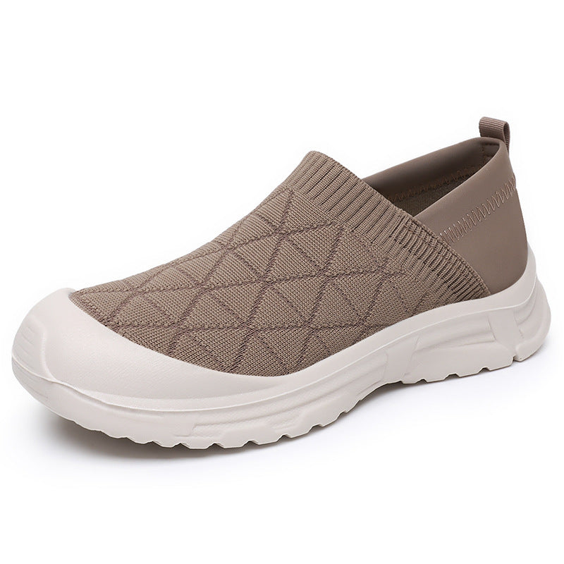Women's Comfortable Slip-On Running Shoes with Non-Slip Sole and Elastic Upper EB