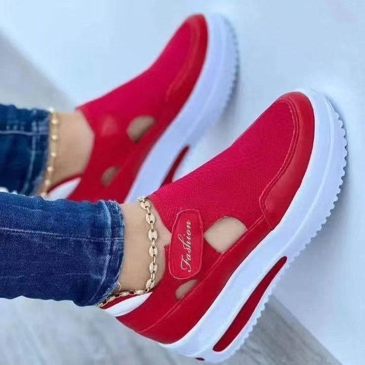 Ladies' Breathable Sneakers with Fashionable Mesh Upper and Non-Slip Sole EB