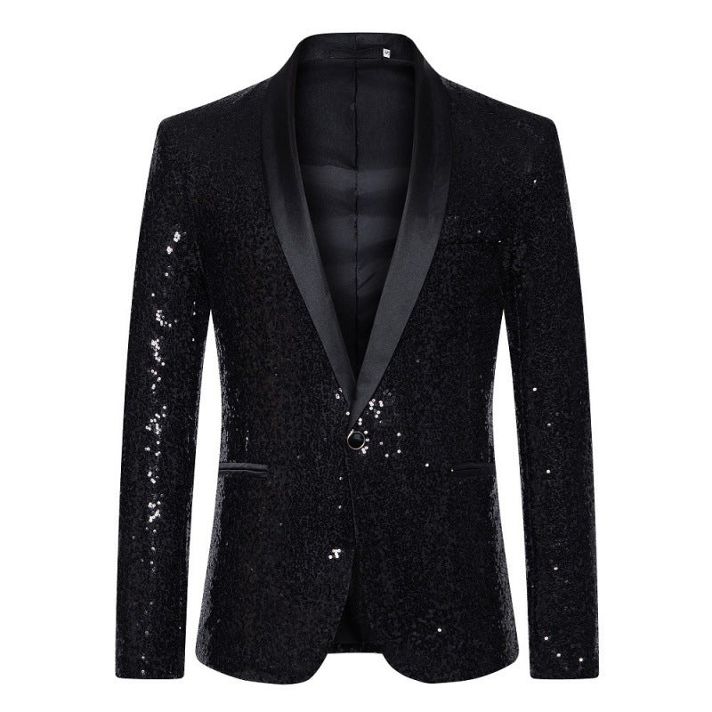 Men's Glamorous Sequin Blazer - Modern Cut for Events