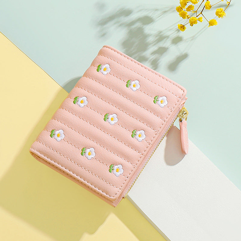 Embroidered Floral Wallet