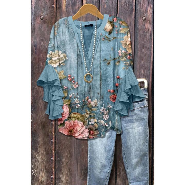 BLOUSE WITH RUFFLES FOR WOMEN
