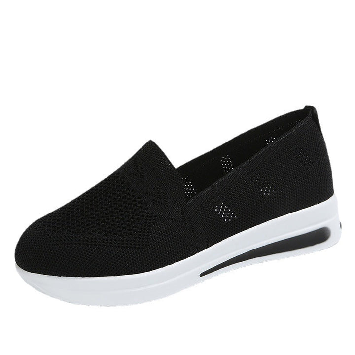 Women's Breathable Slip-On Sneakers with Flexible Knit Upper EB