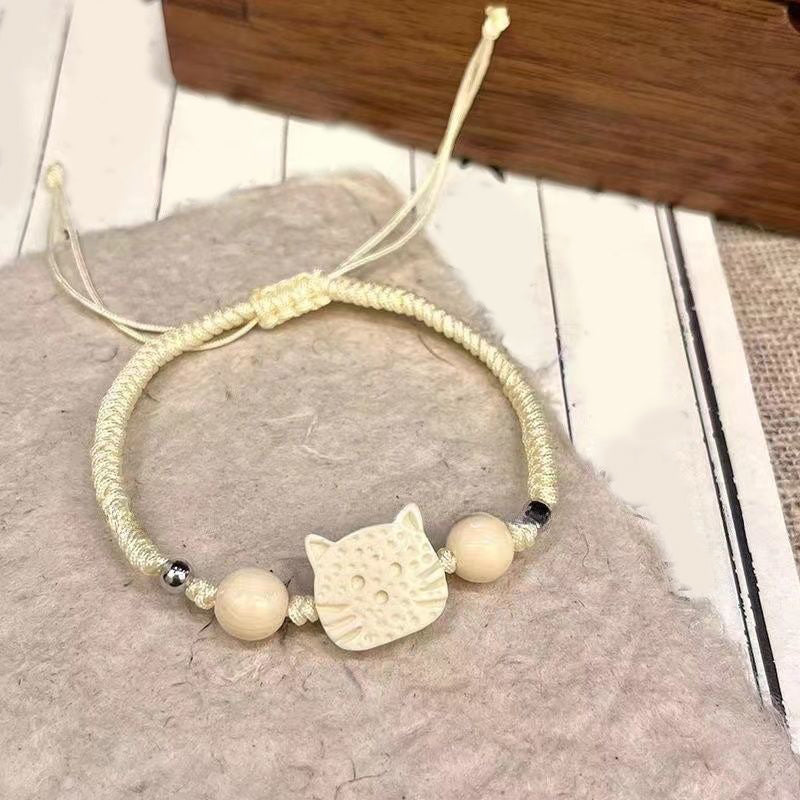 Cartoon Cat Woven Bracelet