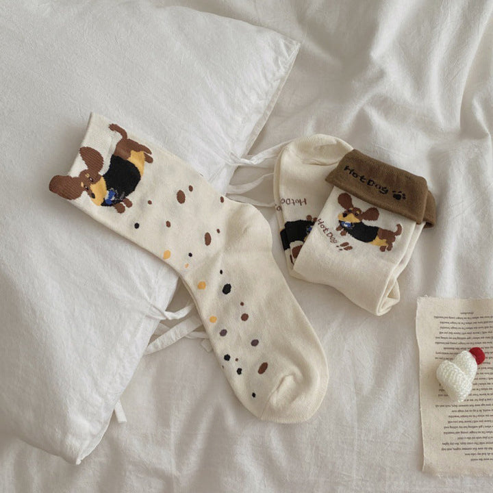 Casual Cartoon Dog Socks
