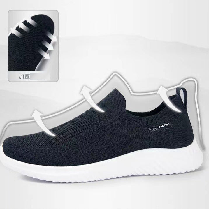 Women's Breathable Slip-On Sneakers with Flexible Design and Non-Slip Sole EB