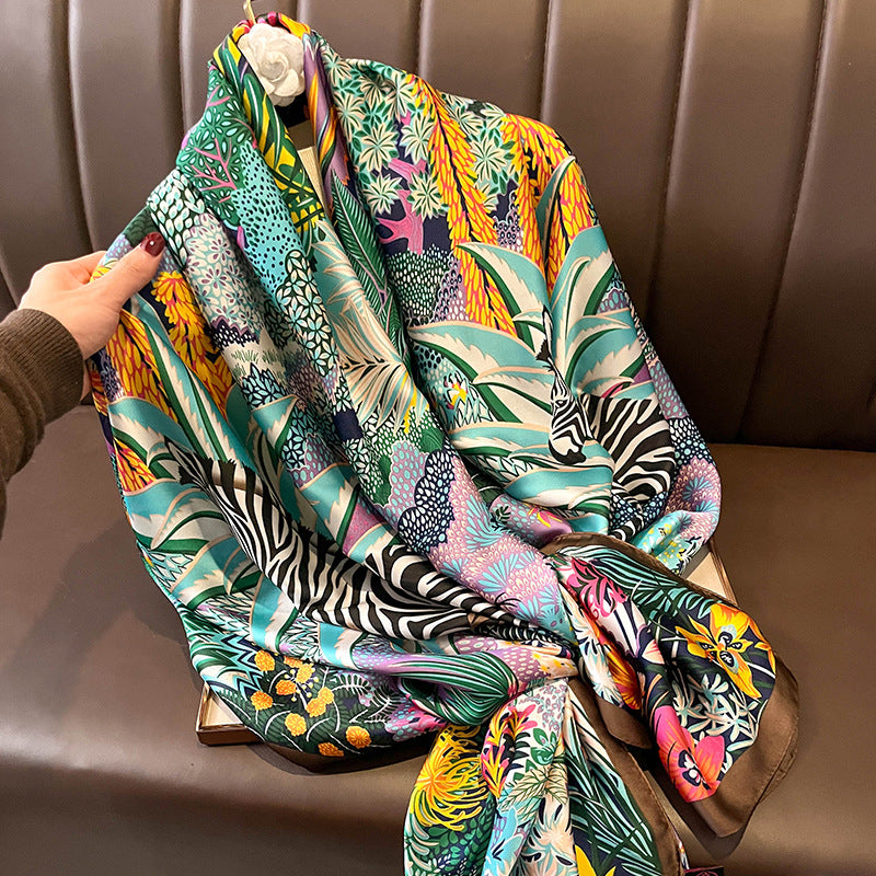 Vintage Floral Print Scarf