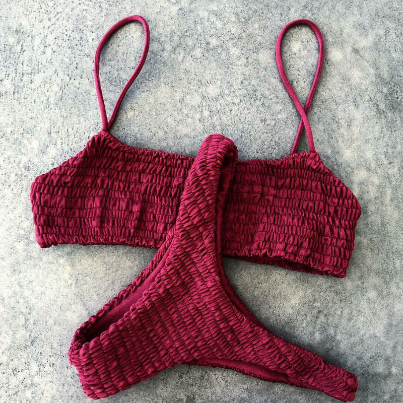 Women's Swimsuit Set with Ruffled Design EB