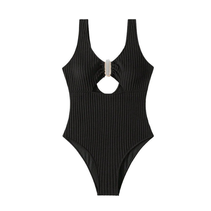 Damen Cut-Out Badeanzug mit elegantem Rippendesign EB