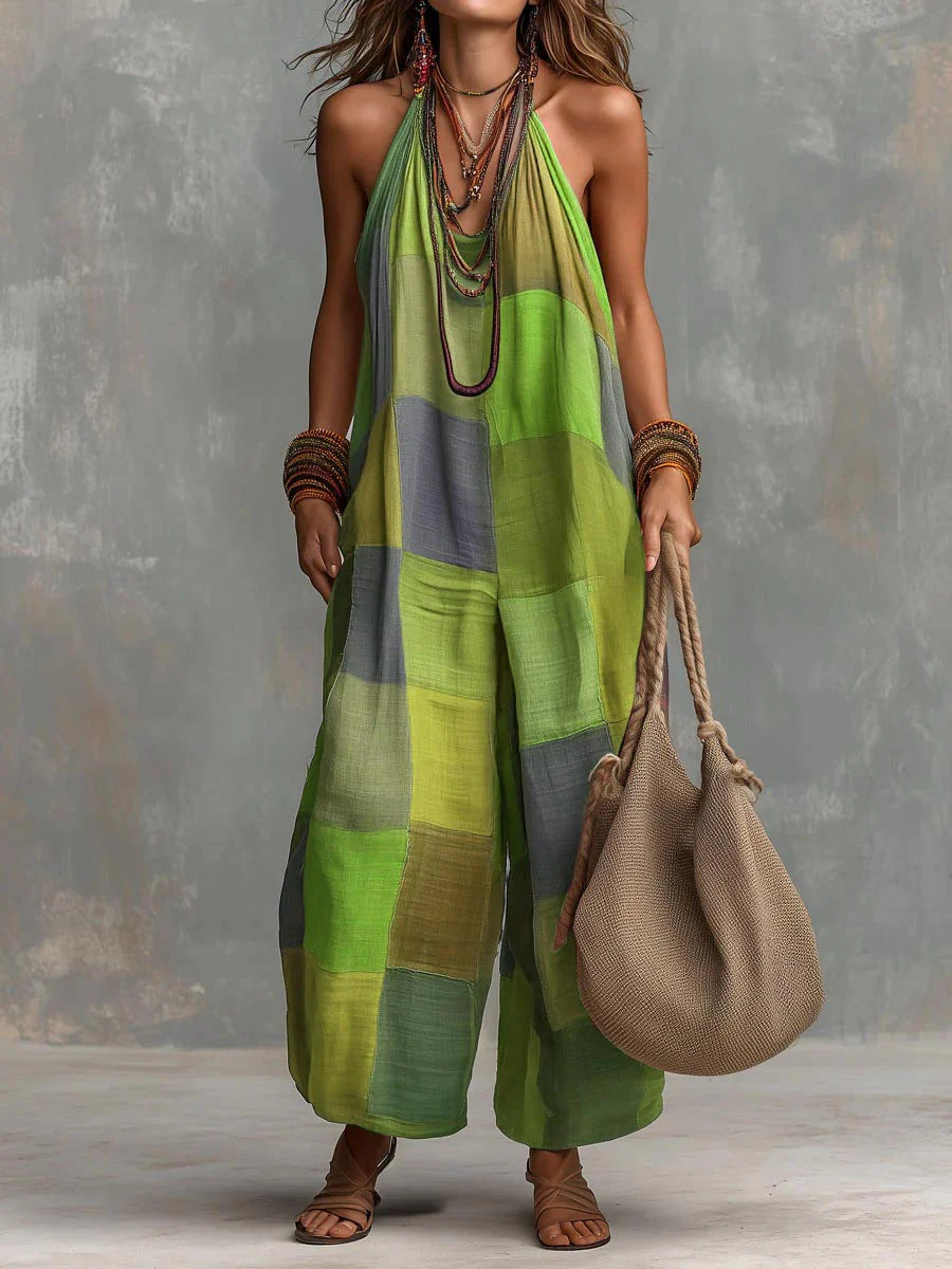 BOHEMIAN PATCHWORK JUMPSUIT FOR WOMEN