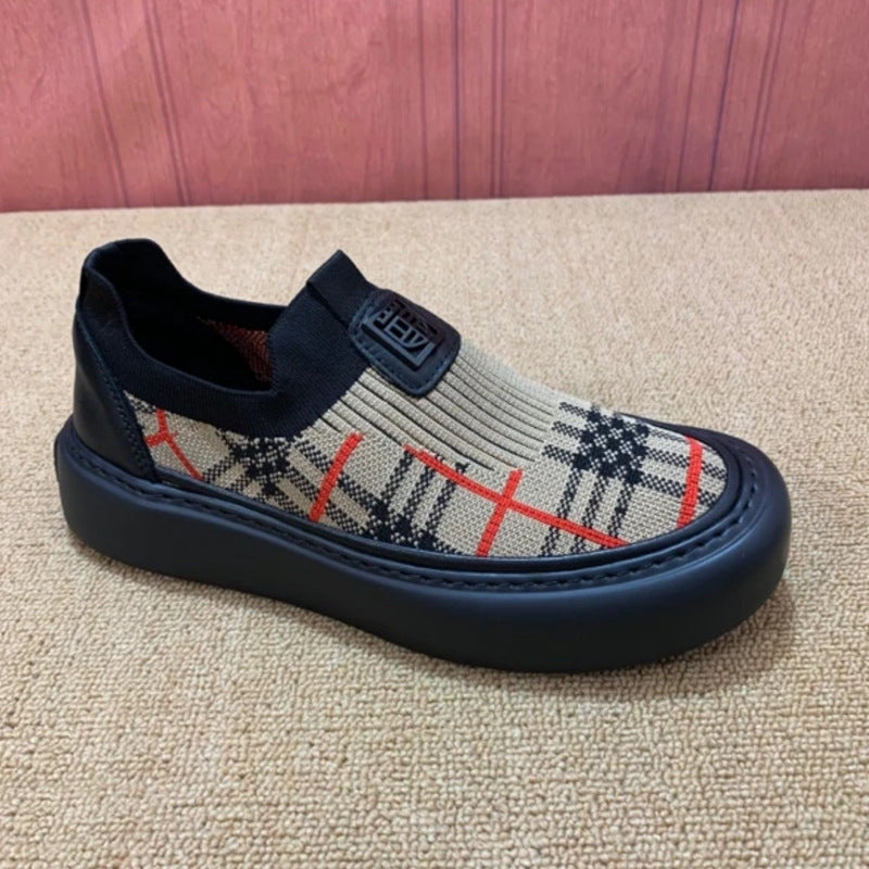 Women's Comfortable Slip-On Sneakers with Elastic Upper EB