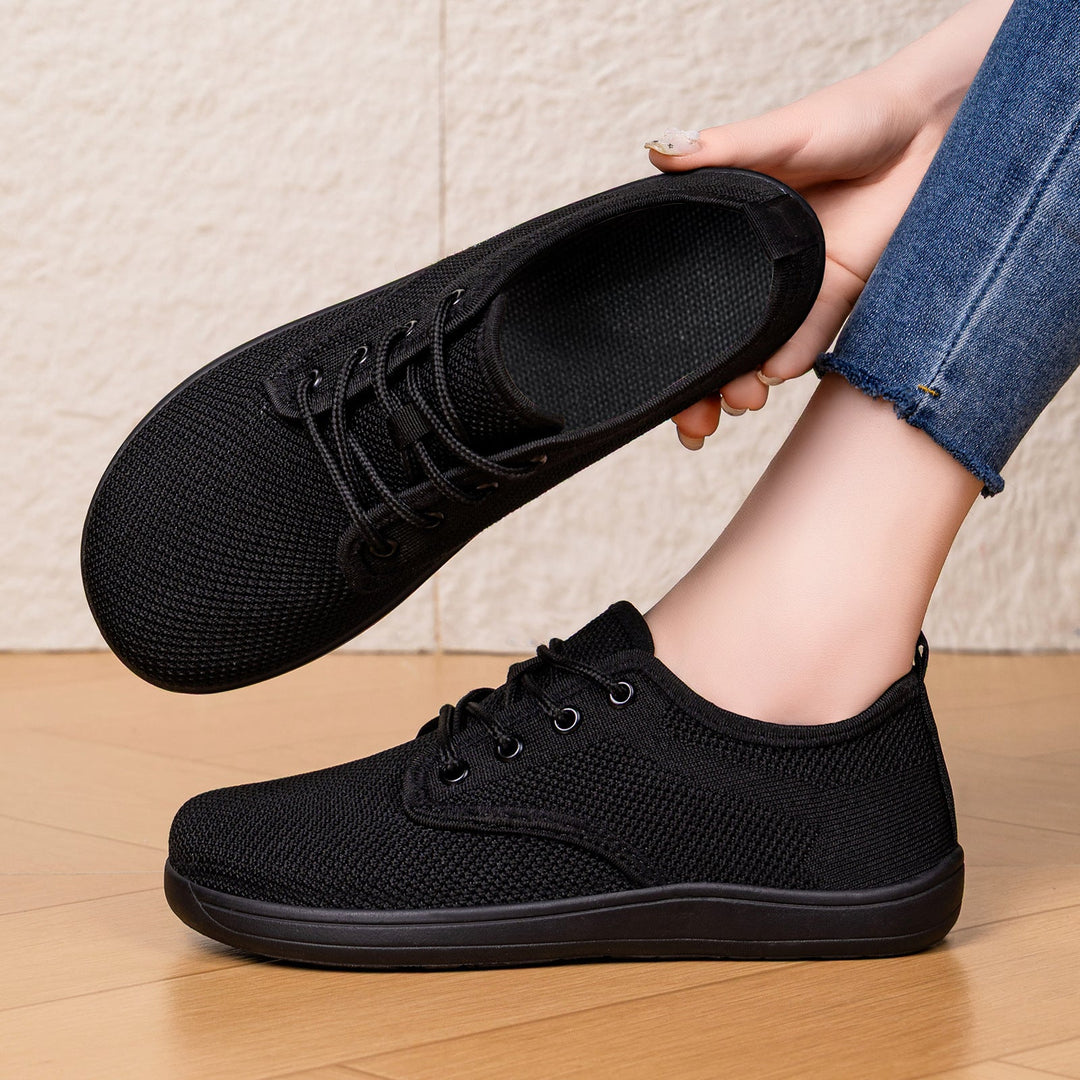 Women’s Breathable Sneakers with Elastic Leather Upper EB