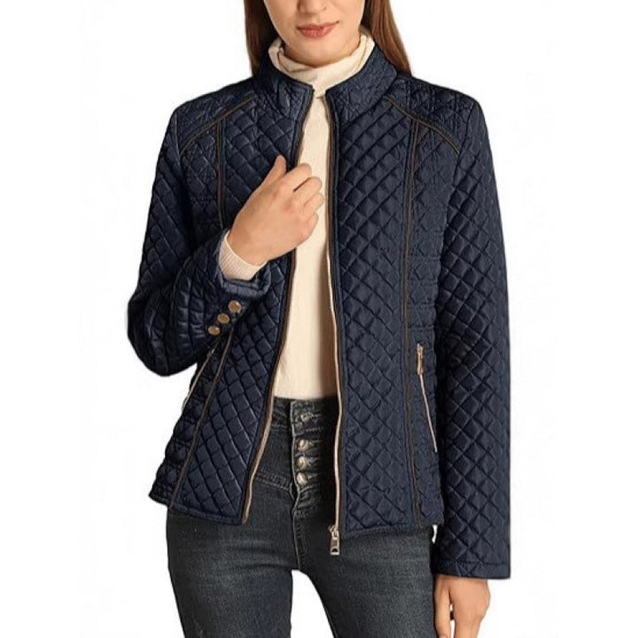 Women's Casual Quilted High-Collar Puffer Jacket