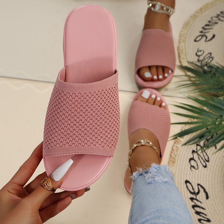 Women's Comfortable Slip-On Mules with Breathable Mesh Structure EB