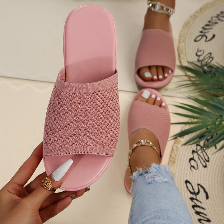 Women's Comfortable Slip-On Mules with Breathable Mesh Structure EB