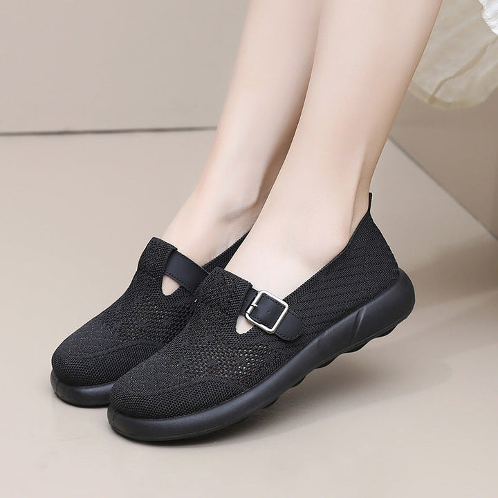 Women's Breathable Slip-On Shoes with Adjustable Strap EB
