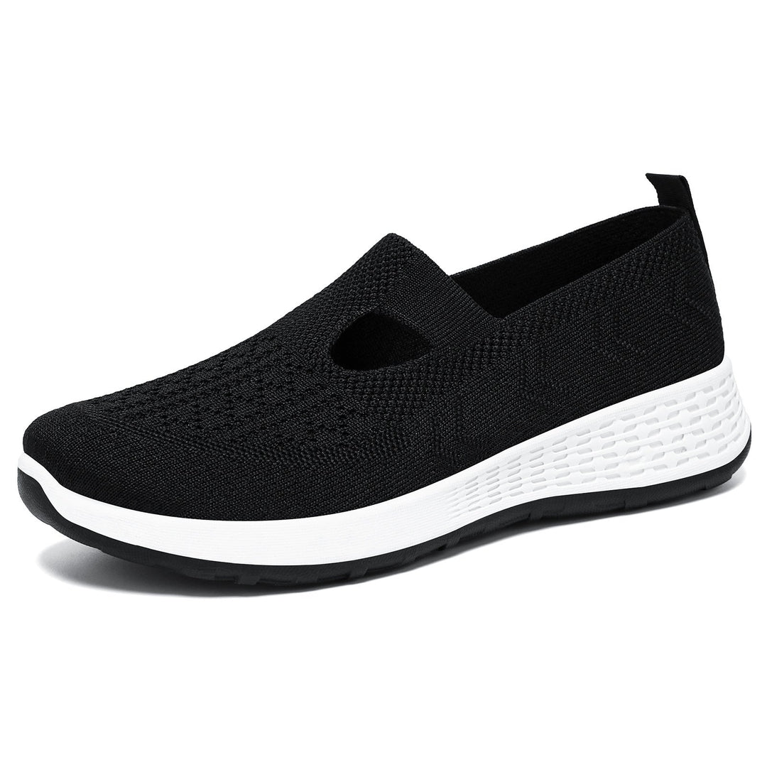 Women's Breathable Slip-On Casual Shoes with Elastic Entry and Cushioning Sole EB, view 6 - Elena Harper