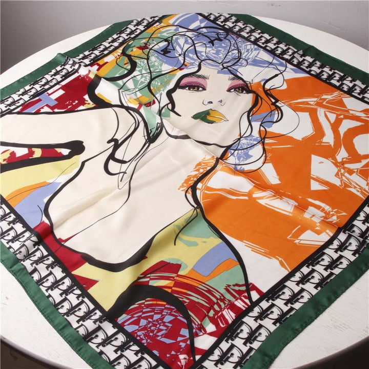 Casual Scarf with Abstract Print