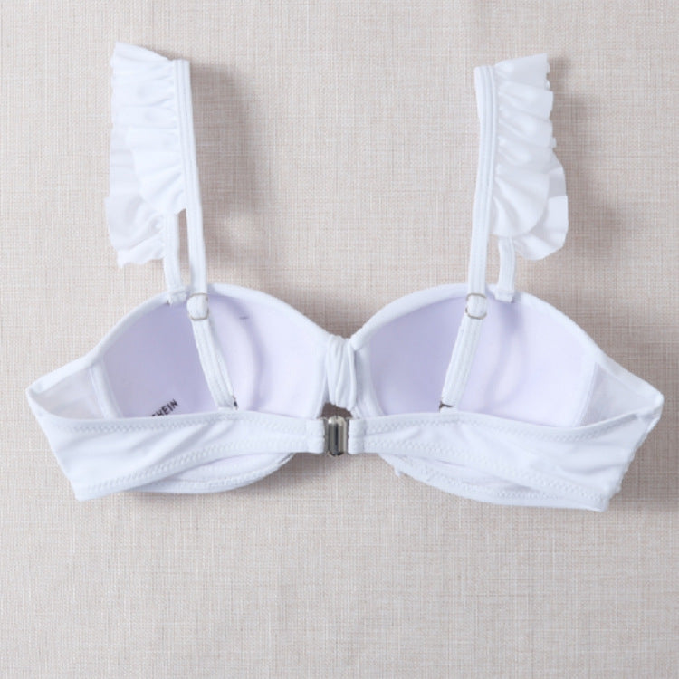 Women's Bikini Top with Fringed Straps and Knot Detail EB
