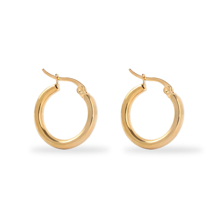 Polished Silver Classic Hoop Earrings
