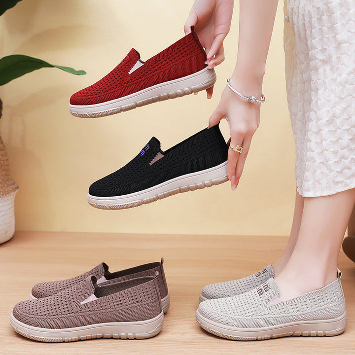 Women's Comfortable Comfort Sneakers with Breathable Knit Design EB