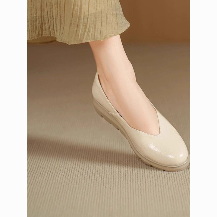 Women's Comfortable Slip-On Ballet Flats with Fashionable Platform EB