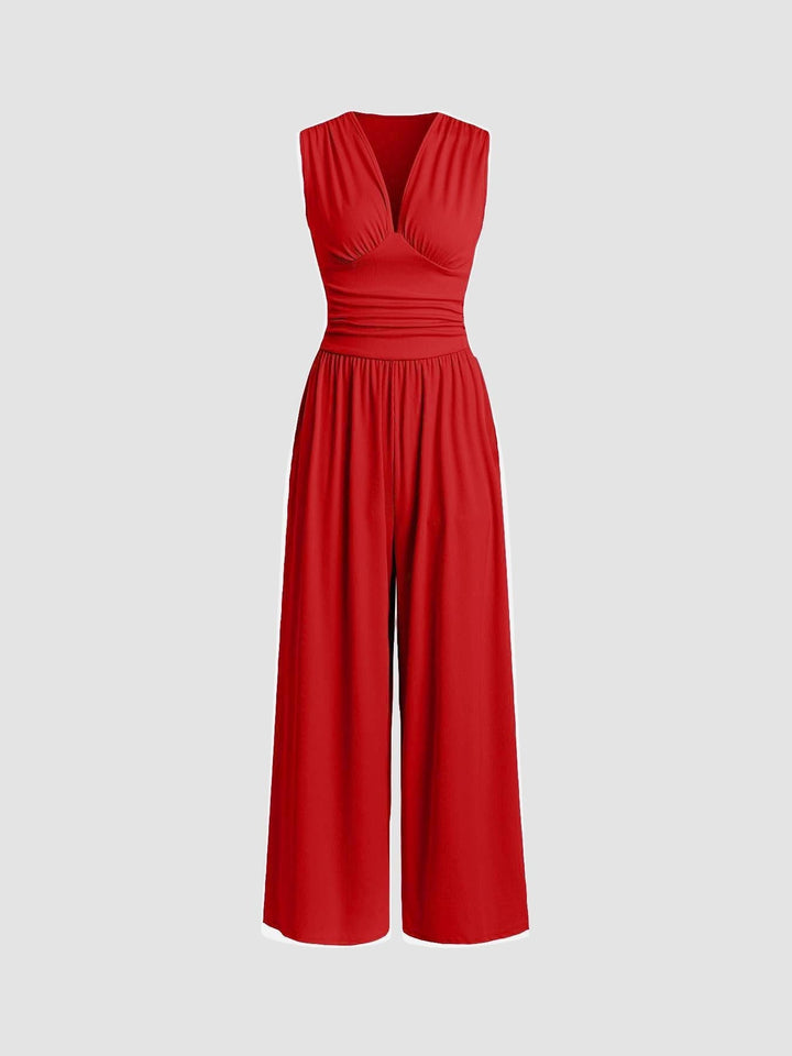 Charity™  |  Chic Sleeveless Wide-leg Jumpsuit