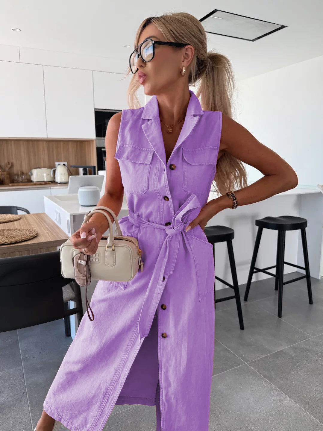 MODERN DENIM DRESS FOR WOMEN