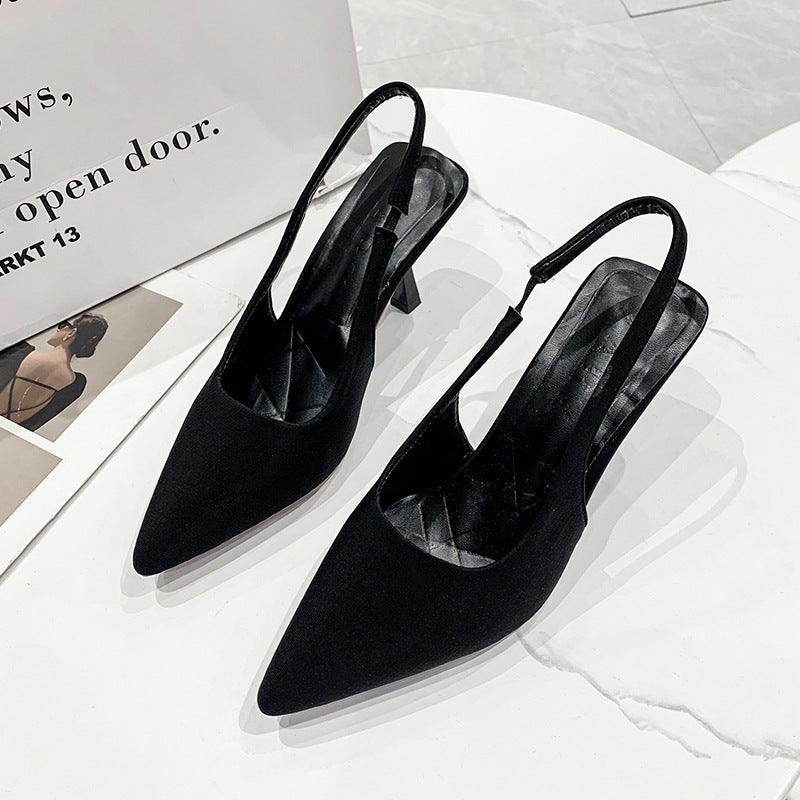 Women's Slingback Pumps with Narrow Point & Low Heel Height