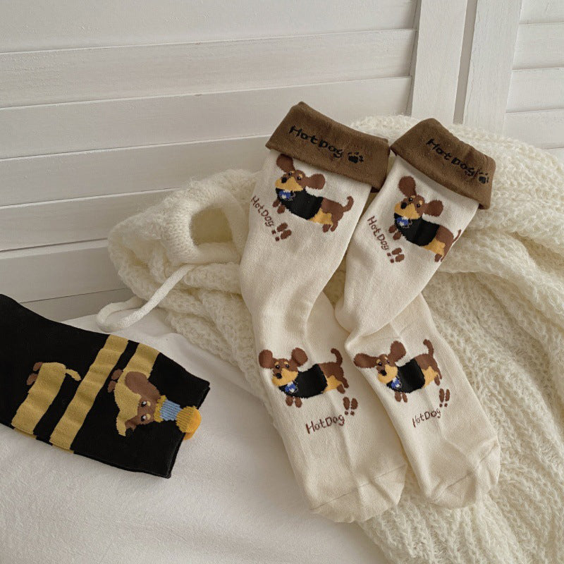Casual Cartoon Dog Socks