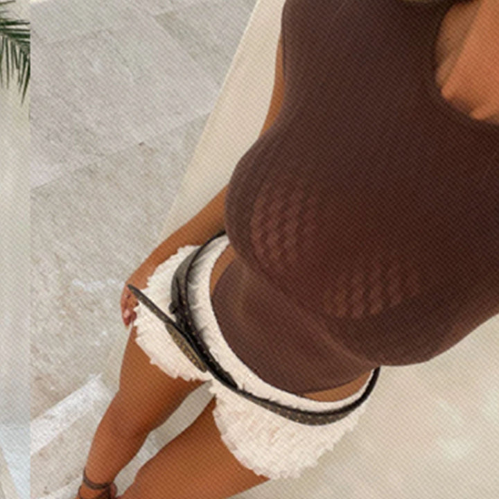 Ladies' Breathable Crop Top with Refined Mesh Structures EB