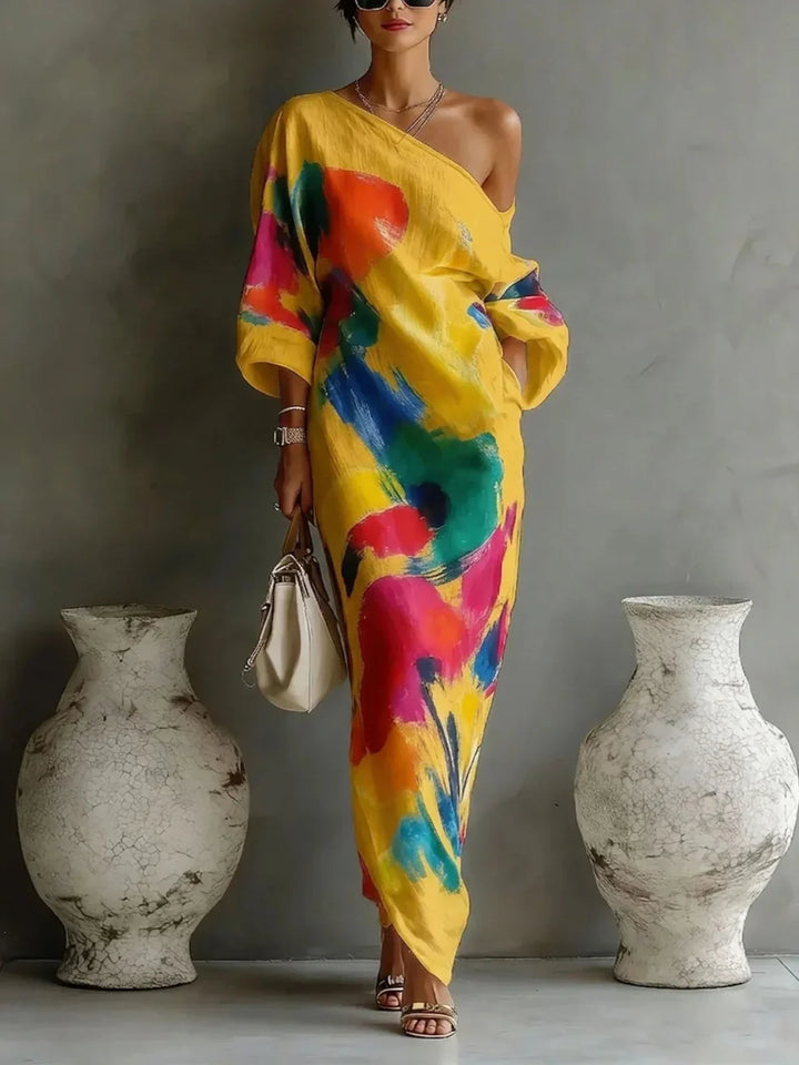 Daniella™ | Flowing Abstract Maxi Dress