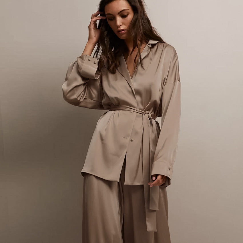 Women's Elegant Loose Fit Two-Piece Suit Set