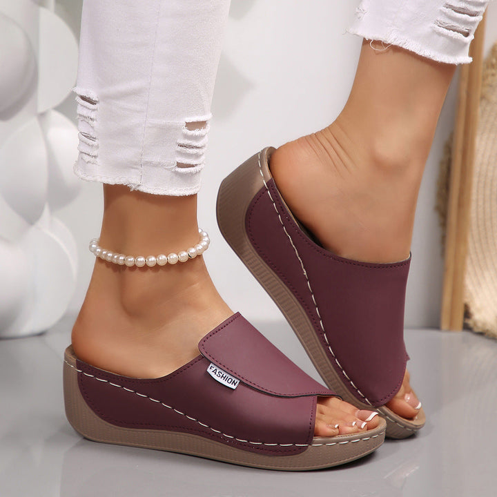 Ladies Comfortable Wedge Slippers EB