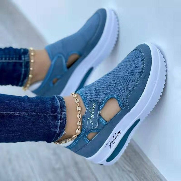 Women's Comfortable Slip-On Sneakers with Breathable Mesh Upper and Ergonomic Sole Technology EB
