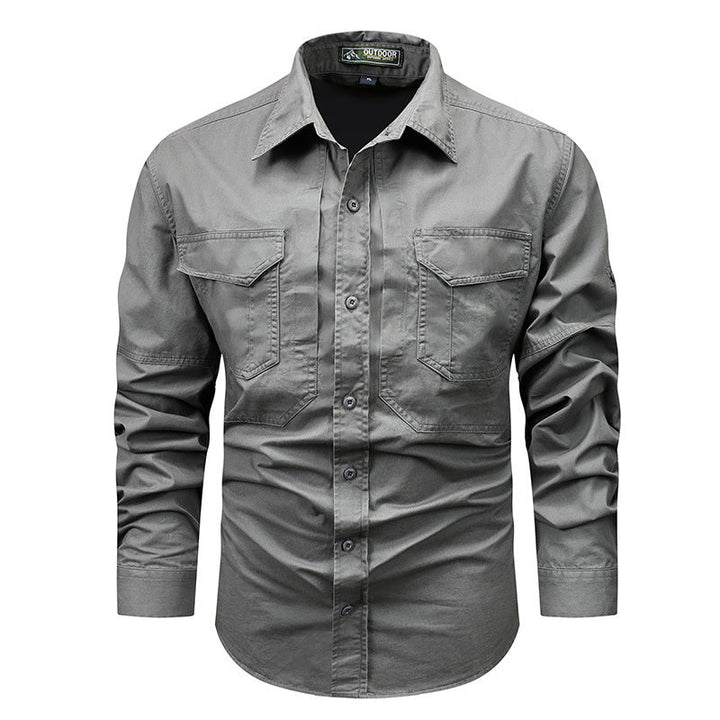 Men's Long Sleeve Field Shirt with Chest Pockets