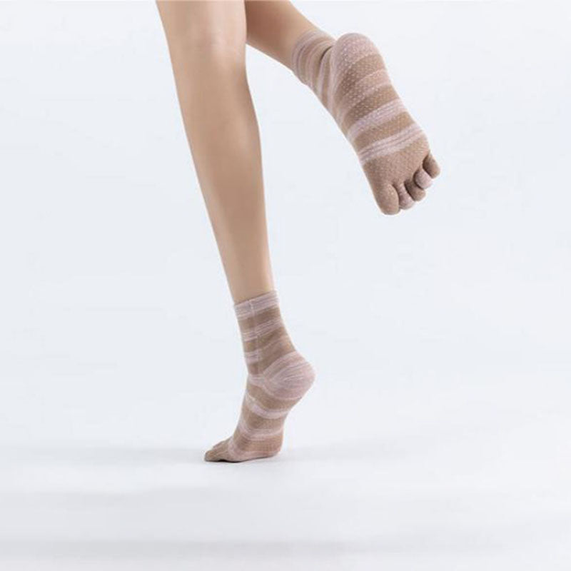 Casual Striped 5-Toe Socks
