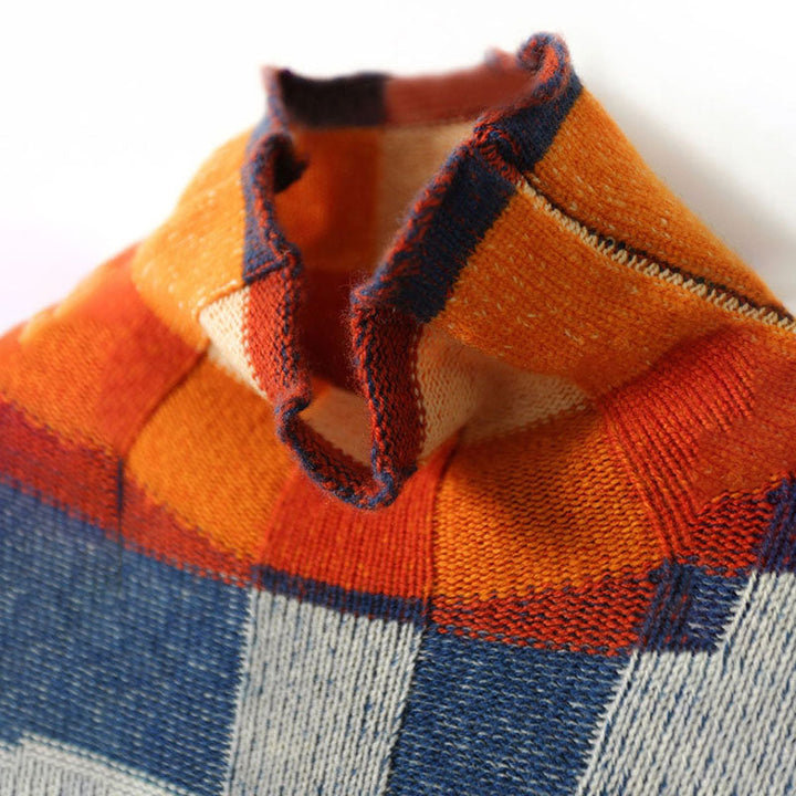 Colourful Check Knit Jumper