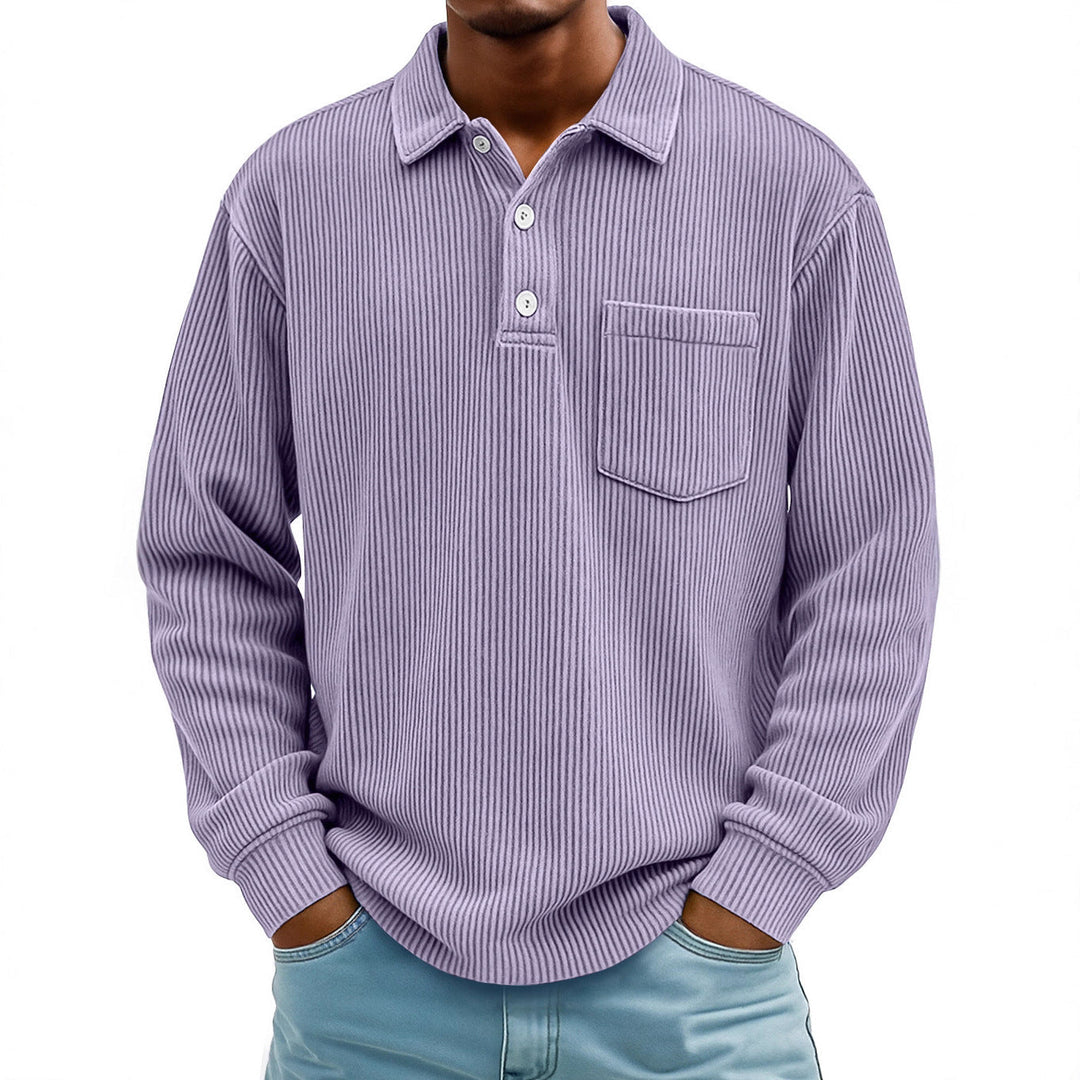 Men's Long Sleeve Casual Polo Shirt – Effortless Style & Comfort