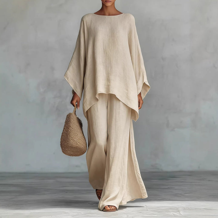 Women's Casual Two-Piece Wide Leg Pant Set