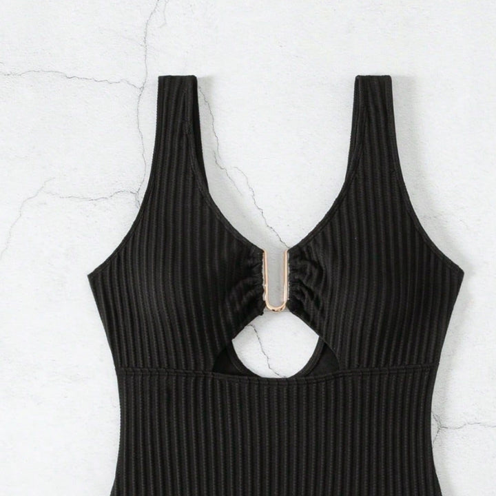 Damen Cut-Out Badeanzug mit elegantem Rippendesign EB