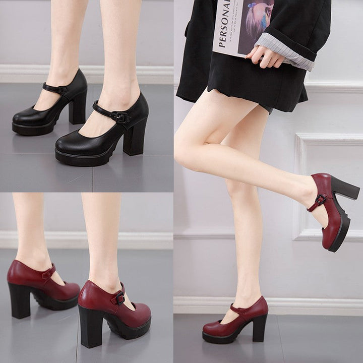 Women's Elegant Mary Jane Pumps - Comfortable Block Heel