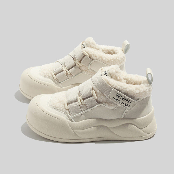Women's Comfortable Winter Boots with Fleece Lining and Velcro EB
