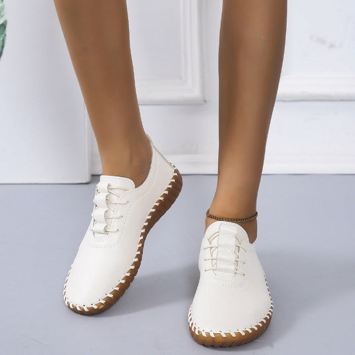 Women's Comfortable Lace-Up Shoes with Non-Slip Rubber Sole and Breathable Upper EB