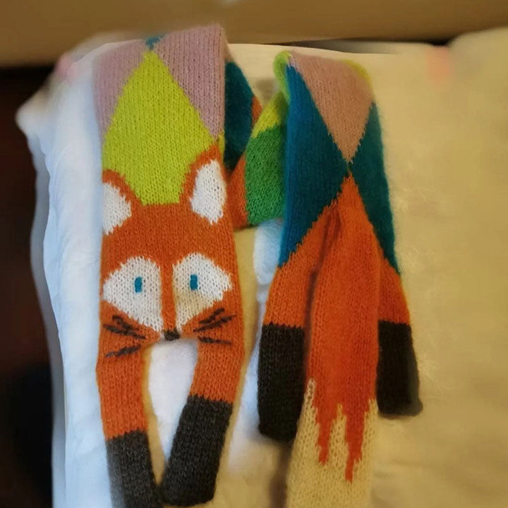 Warm Fox Knitted Scarf